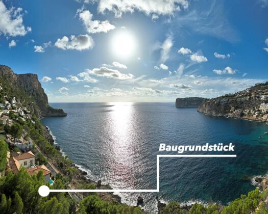 Baugrundstück inkl. Projektierung direkt am Meer in der Cala Llamp